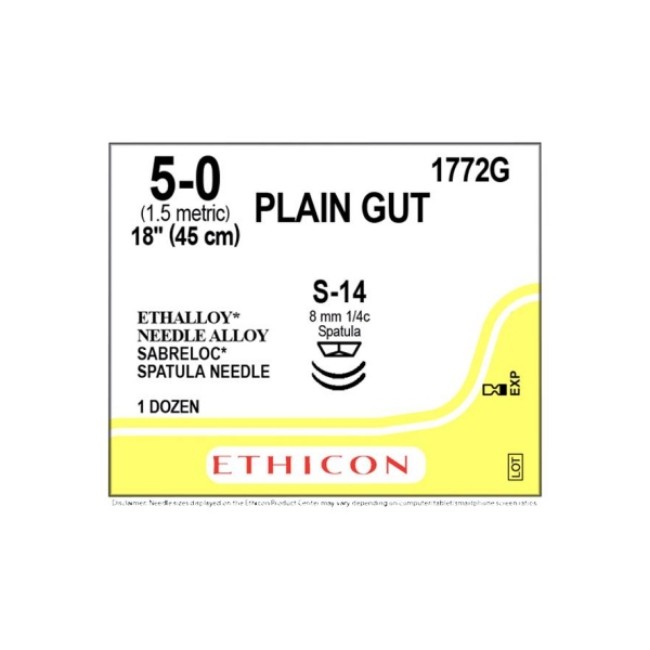 Sutures  Surgical Gut Suture   S 14   Size 5 0   18 