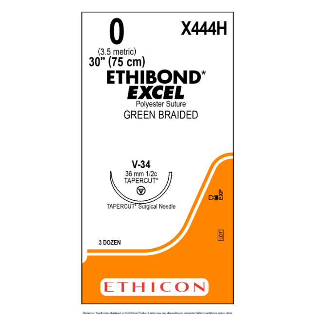 Sutures  Ethibond Excel Suture   V 34   Size 0   Green   30 