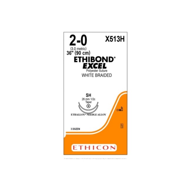 Sutures  Ethibond Excel Suture   Sh   Size 2 0   White   36 