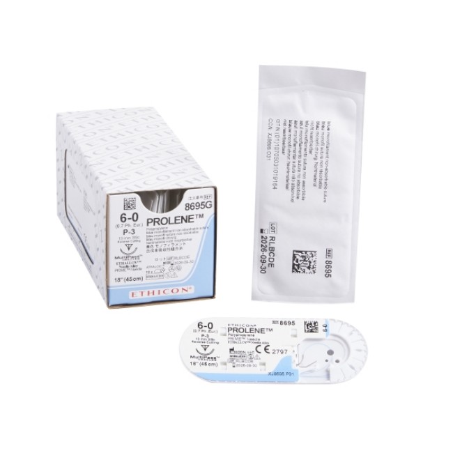 Suture   Monocryl  Undyed Ethicon Monocryl Monofilament Absorbable Prime Reverse Cutting 3 8C 5 0 Ps 2 18  Suture