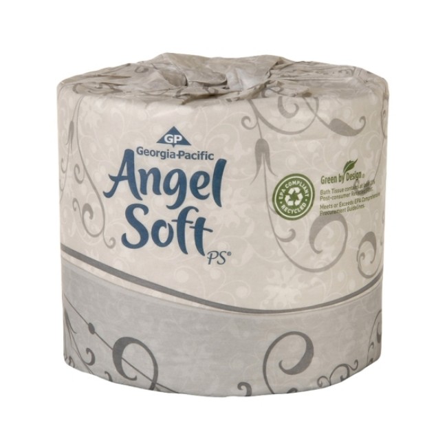 Toilet Tissue  Angel Soft 2 Ply Embossed Bath Tissue   450 Sheets Roll