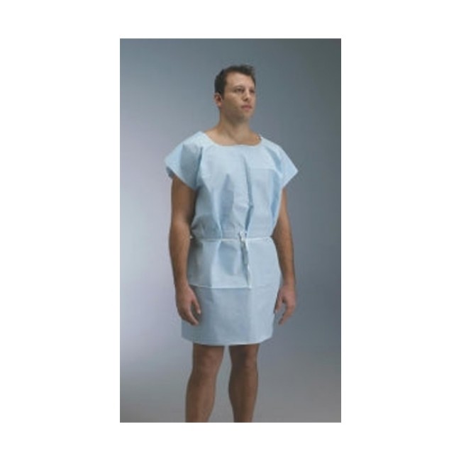 Gowns  Exam Gown   Tissue   3 Ply   Blue   30  X 42 