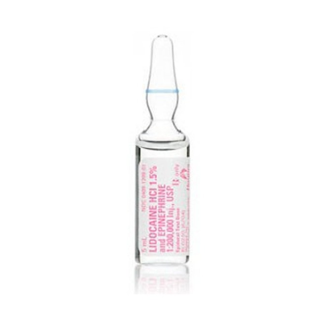 Lidocaine 1 5  With Epi 5Ml Amp Pf