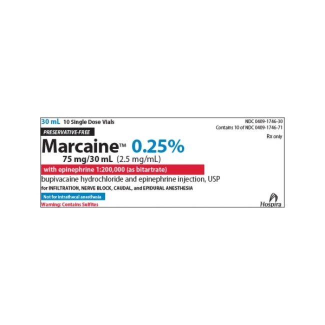 Marcaine With Epi Sdv  25  30Ml