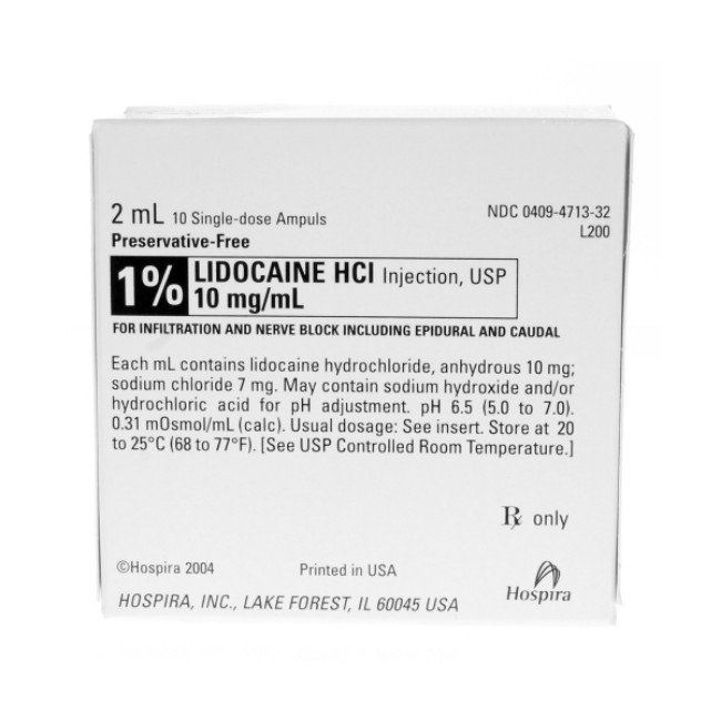 Lidocaine 1  Amp 2Ml Pf