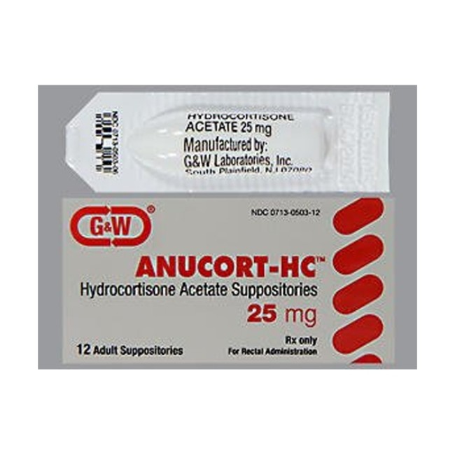 ANUCORT HC SU 25MG 12