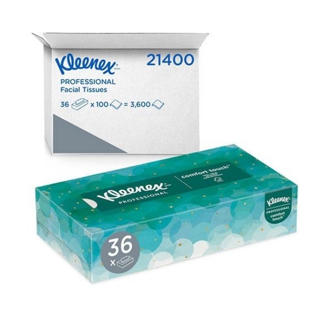 Tissues  Kleenex Facial Tissue   8 3  X 7 8   2 Ply   100 Bx