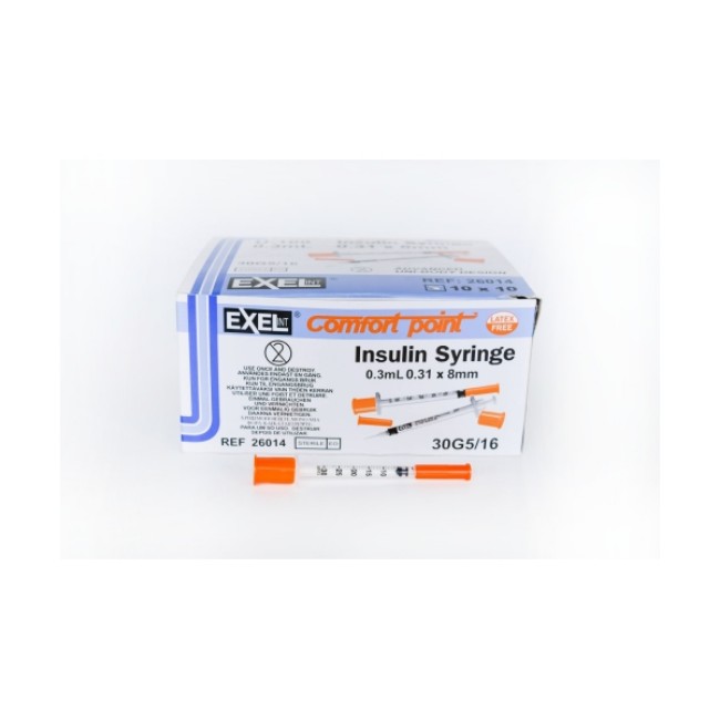 Standard Insulin Syringe With Needle Comfort Point  Lo Dose 0 3 Ml 5 16 Inch 30 Gauge Nonsafety Regular Wall