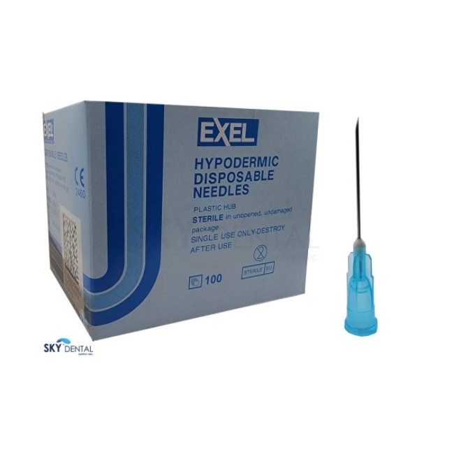 Needle Hypodermic Exel 23G X 1 