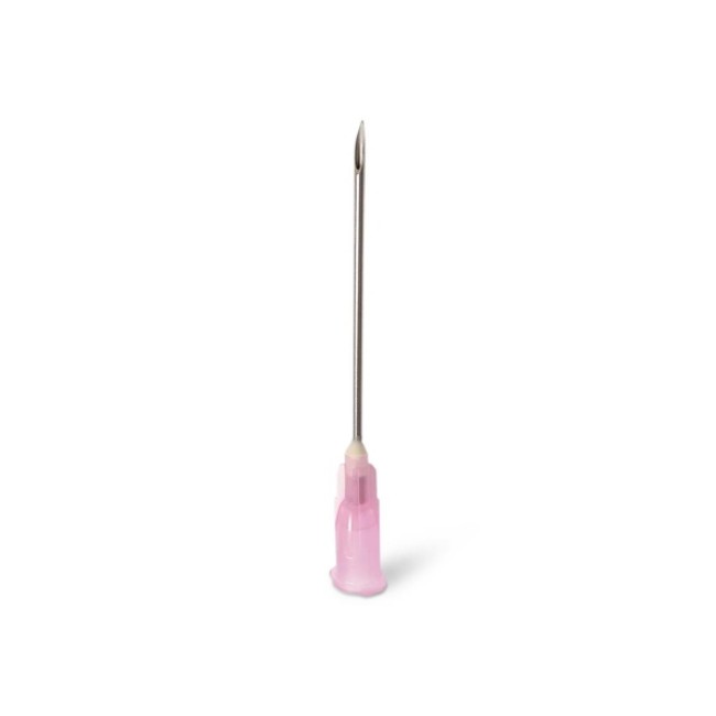 Needle  Hypo  18Gx1 5  Rglr Bevel  Pink Hub