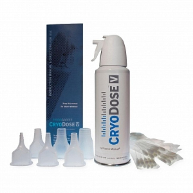 Cryodose  Cryodose V Reusable Treatment Kit With 162 Ml Canister   6 Cones   20 Arrow Buds And 20 Round Buds
