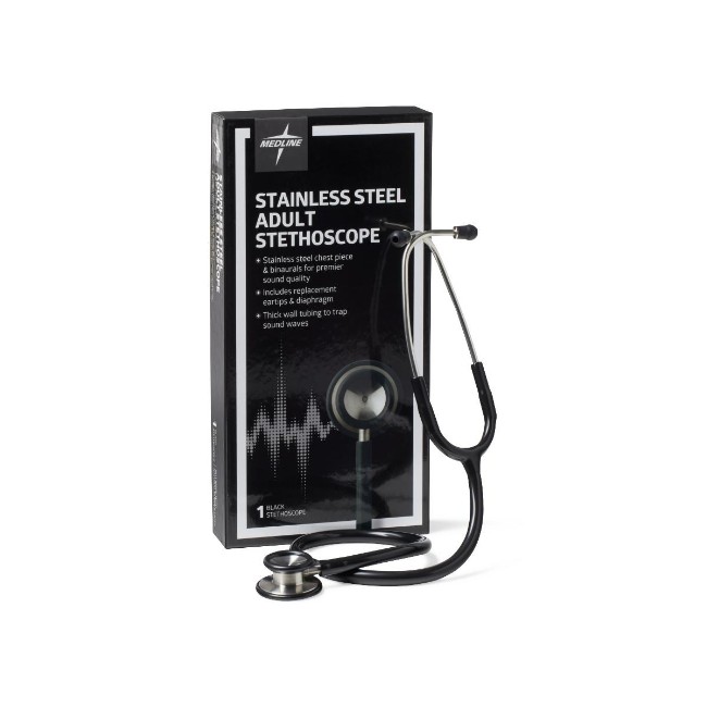 Stethoscope   Adult   Stnlss Stl  Blk