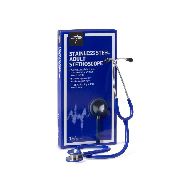 Stethoscope   Adult   Stnlss Stl  Blue