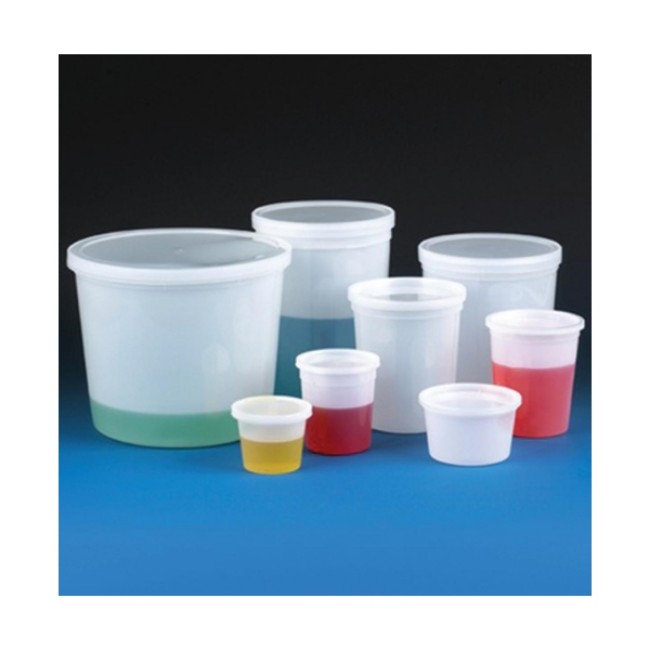 Containers  Multipurpose Hdpe Container With Lid   Translucent   86 Oz 