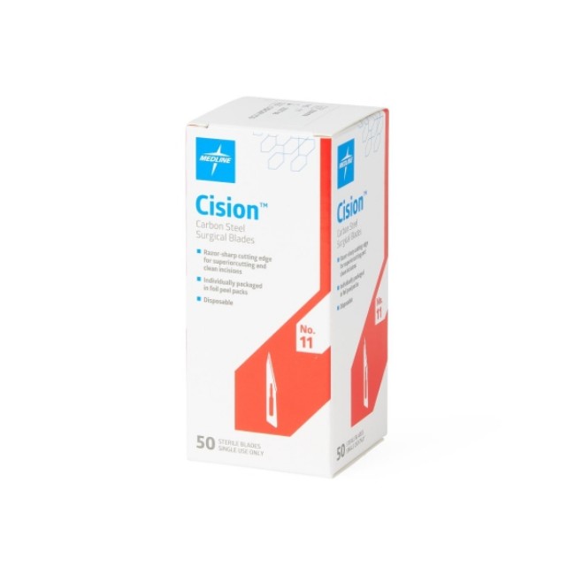 Blades  Cision Blade   Carbon Steel   Sterile   Disposable   No  11