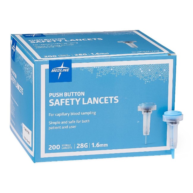 Lancet  Safety  28G  1 6Mm  Push Button