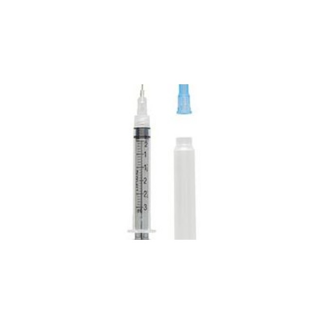 Monoject Syringe with Hypodermic Needle  25G x 1 1 4  3 mL