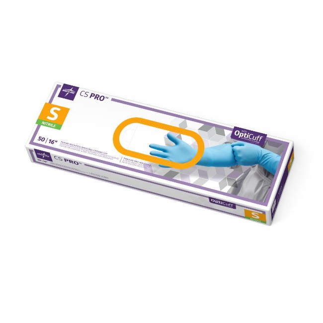 Gloves  Cs Pro 16  Extended Cuff Powder Free Nitrile Exam Gloves   Size S