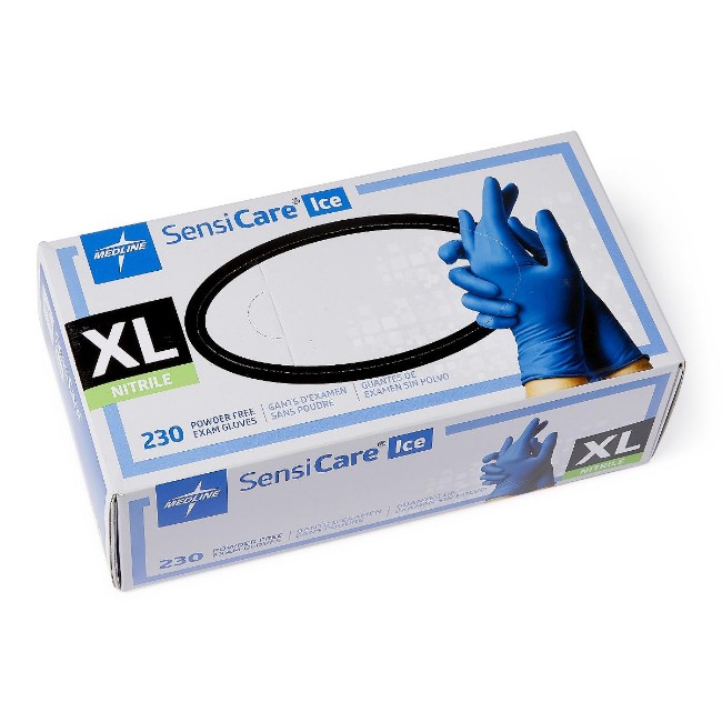 Glove  Exam  Nitrile  Sensicare Ice  Blue  Xl