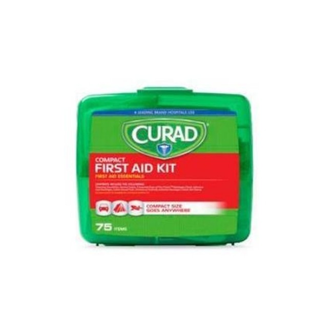 Kits   First Aid  Curad Compact First Aid Kit   75 Pieces