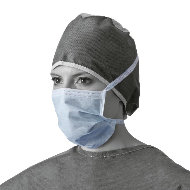 Dbd Mask  Face  Surgical  Blue W  Ties