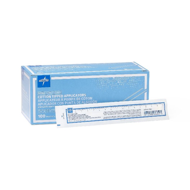 Applicators  Sterile Cotton Tipped Plastic Applicator   6   2 Inner Pack  100 Packs Box 