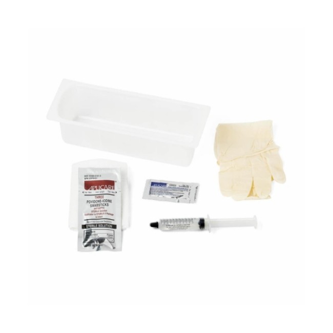 Catheters  Foley Insertion Catheter With 10 Ml Syringe   Pvp And Vinyl Gloves In Peel Lid Tray