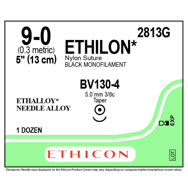 Suture  Ethilon  Mono  Blk  9 0  5  Bv130 4