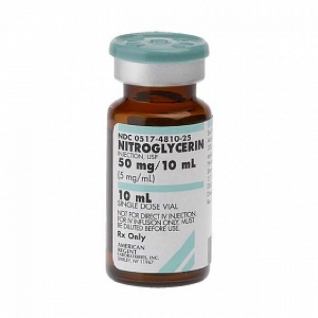 Nitroglycerin 5Mg Ml Vl 25X10ml