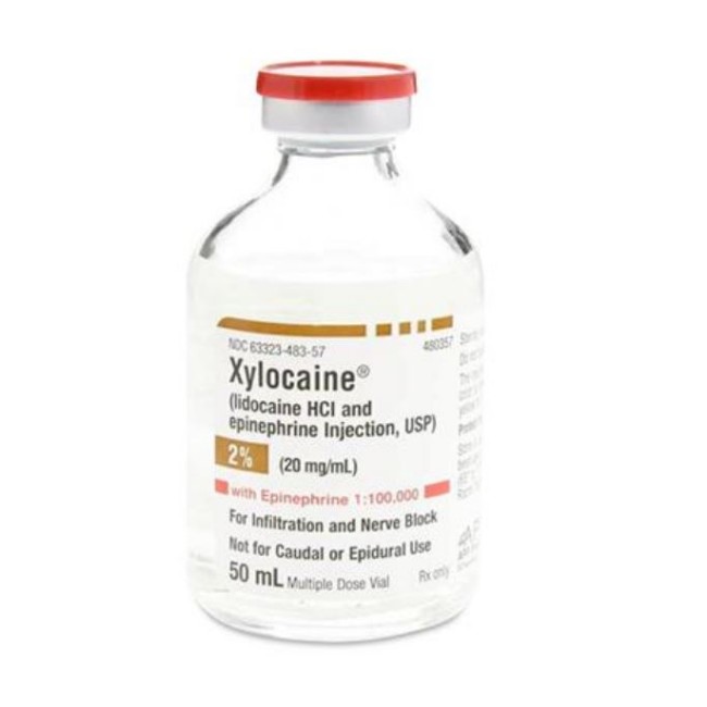 Xylocaine 2  With Epinephrine 1   100   000 Multi Dose Vial   25 X 50 Ml