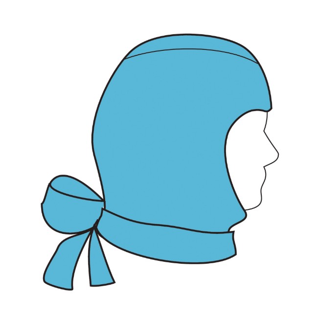 HOOD SURG TIE NECK BLUE UNIV