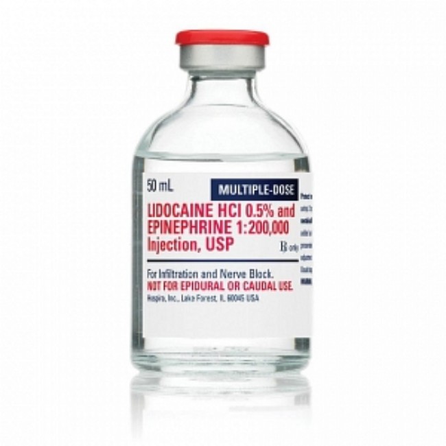 Lidocaine 0 5  And Epinephrine Injection   200   000 Multi Dose Vial   25 X 50 Ml