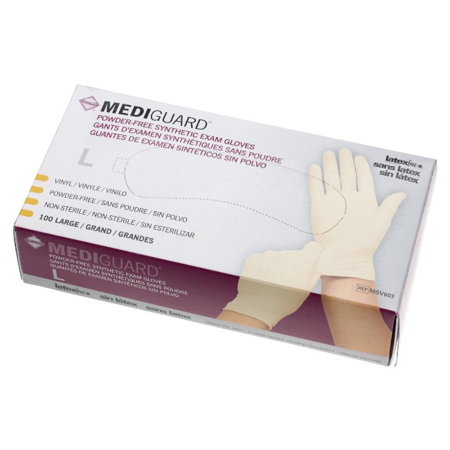 Glove   Exam Stretch Vinyl Pf Lg