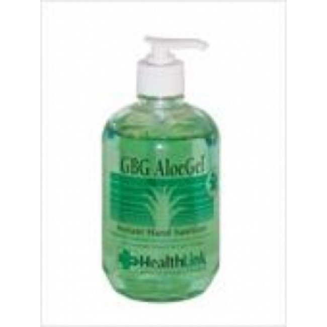 Hand Sanitizer With Aloe Gbg Aloegel  18 Oz  Ethanol Gel Pump Bottle