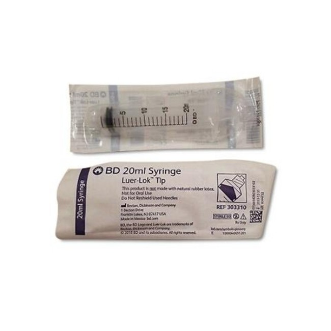 Luer Lok Syringe   Sterile   Disposable   20 Ml