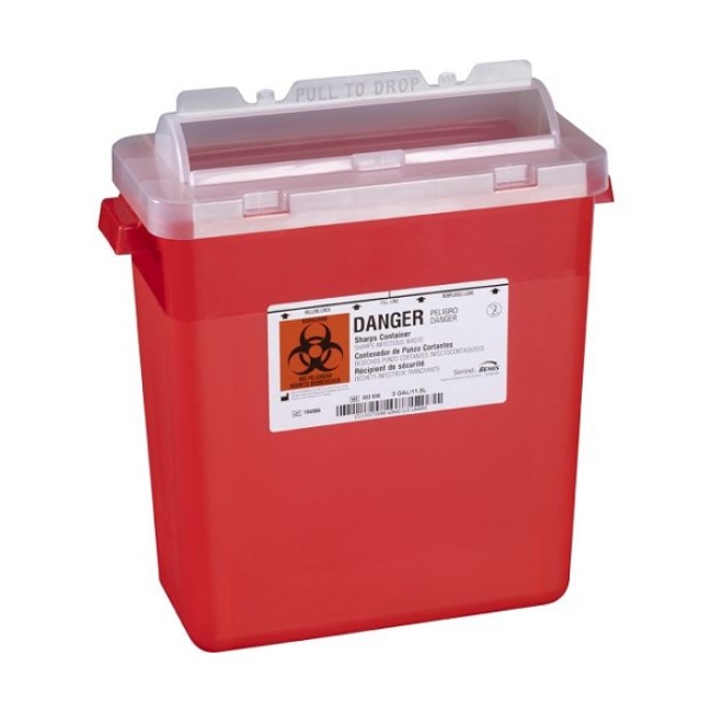 Container   Sharps   3Gal Recykleen Red