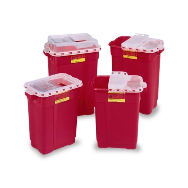 Container  Sharps  19 Gal  Red  Clear Top