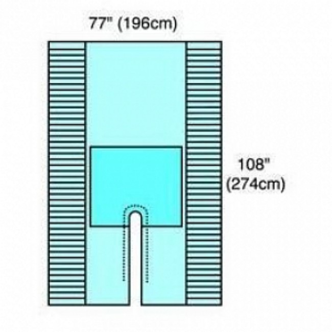 Drape   Surgical Ortho Split Sheet 77X108