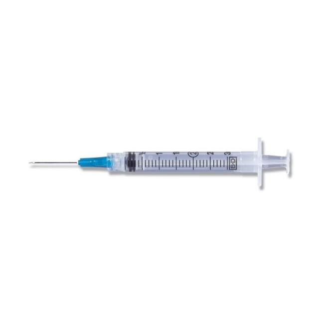 Syringes  Bd Luer Lok Syringe With Attached Needle 25G X 5 8   Sterile   Single Use   3 Ml