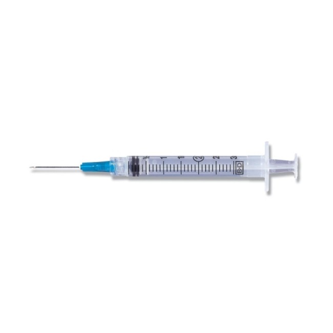 Syringes  Bd Luer Lok Syringe With Attached Needle 23G X 1   Sterile   Single Use   3 Ml