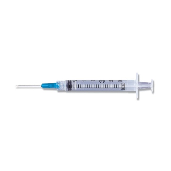 Syringes  Bd Luer Lok Syringe With Attached Needle 25G X 1   Sterile   Single Use   3 Ml