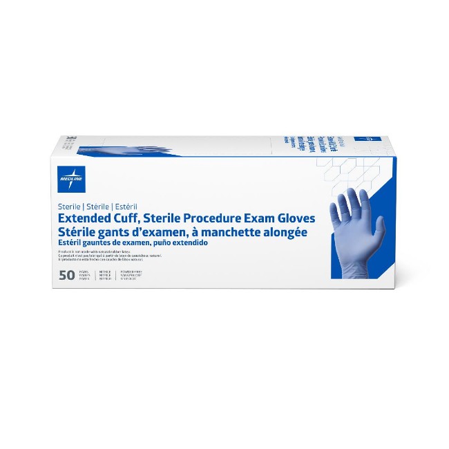GLOVE EXAM STERILE PF NITRILE PR XC M