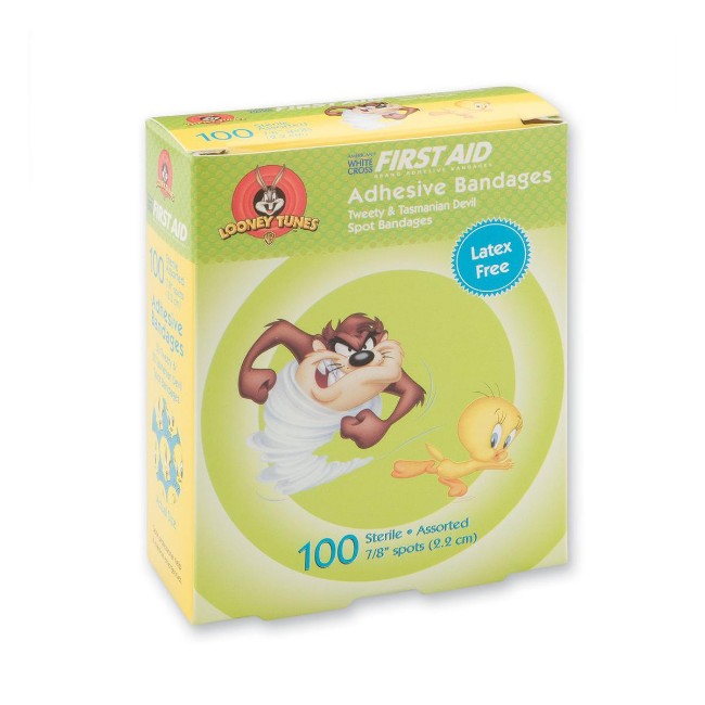 Stat Strip Adhesive Bandages  Tweety and Taz  7 8  Spot