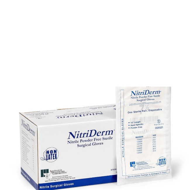 Sterile Nitrile Surgical Gloves  Size 8 5