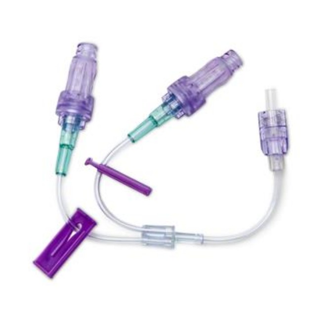 CARESITE Positive Displacement Needleless Connectors  8  Bonded High Pressure Bifurcated Small Bore Extension Set