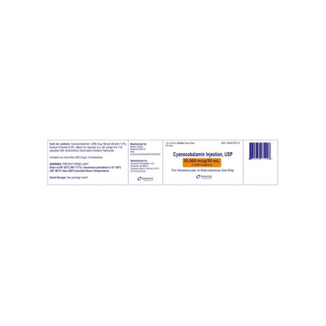 Vibisone Cyanocobalamin Injection  Vit B 12  1 000mcg mL  30mL Amber Vial  30mL x 10