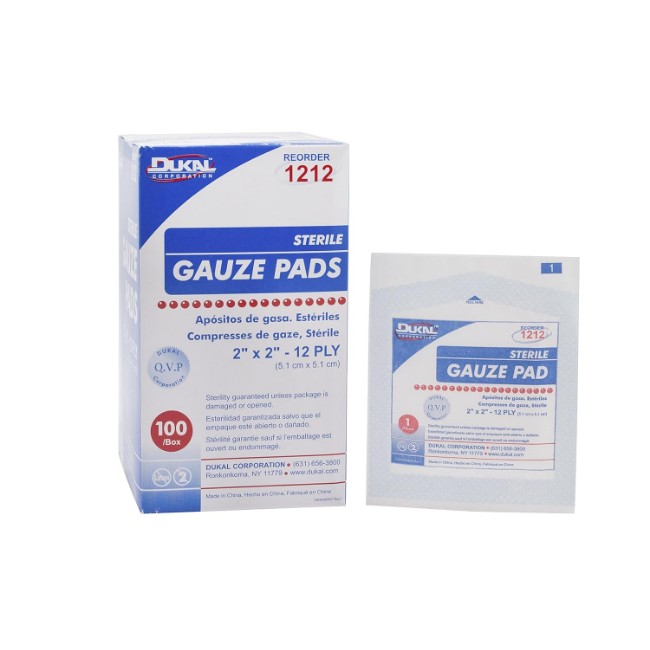 PAD GAUZE STERILE 12 PLY 2X2