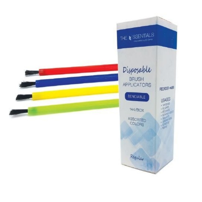 Disposable Bendable Brush Applicators  Assorted Colors