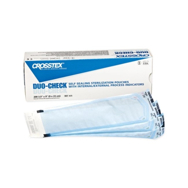 Duo Check Self Sealing Sterilization Pouch  3 5  x 9   9 cm x 23 cm 