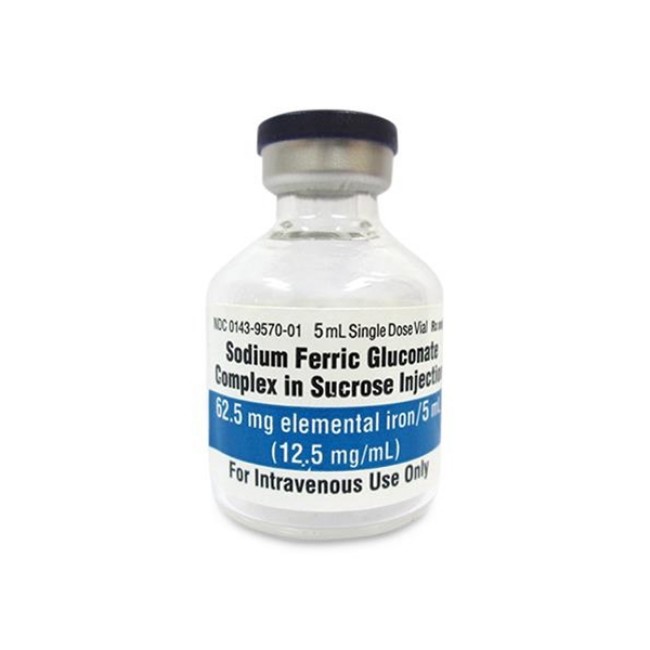 Sodium Ferric Glucose Complex and Sucrose Injection  Single Dose Vial  10 x 5 mL